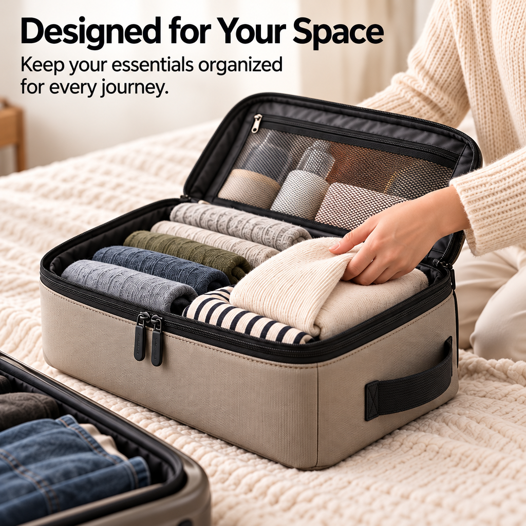 Steepix™ Two-Compartment Travel Compression Case with Carry Handle