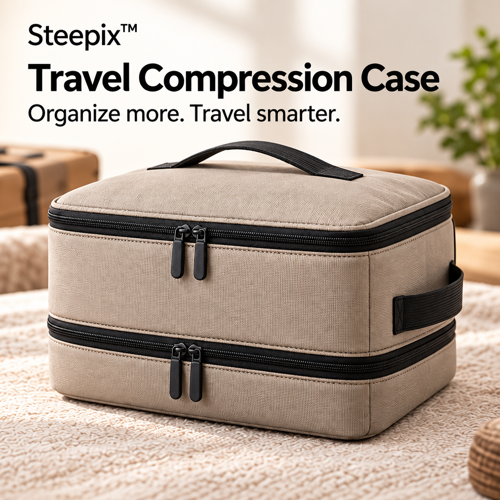 Steepix™ Two-Compartment Travel Compression Case with Carry Handle