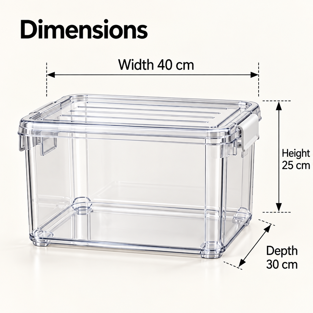 Steepix™ Clear Stack Storage Bin with Locking Lid for Closets