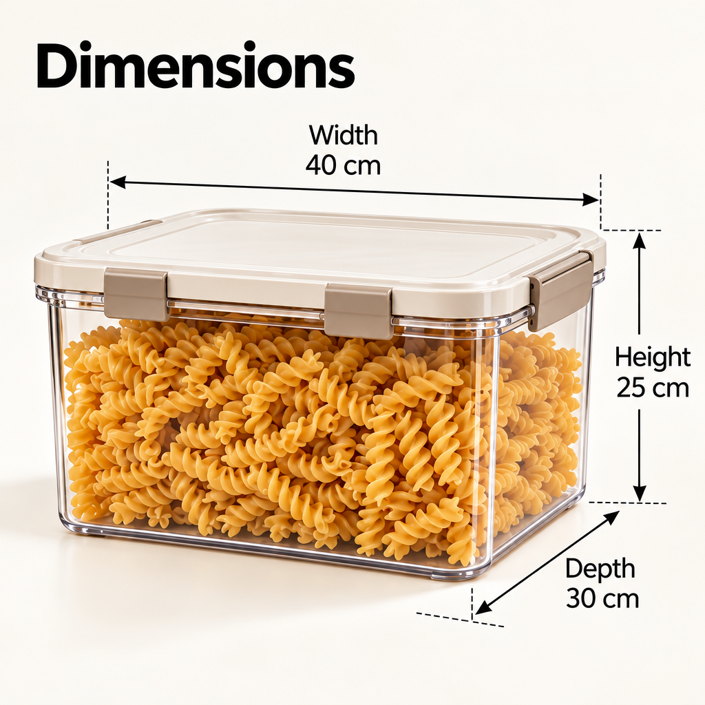 Steepix™ Clear Pantry Storage Container with Latching Lid for Dry Goods