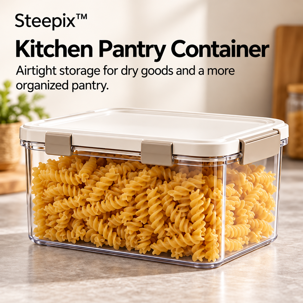 Steepix™ Clear Pantry Storage Container with Latching Lid for Dry Goods