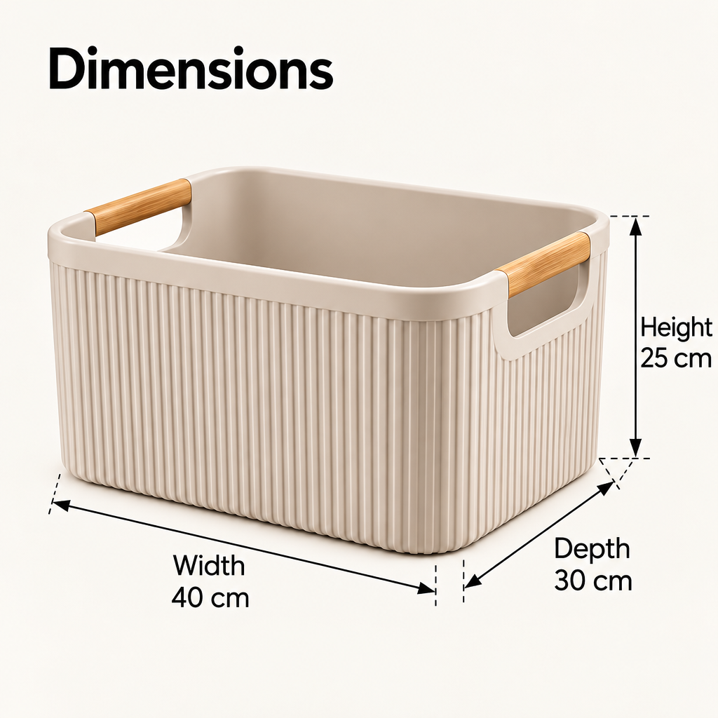Steepix™ Slim Bathroom Storage Caddy with Ribbed Sides and Handles