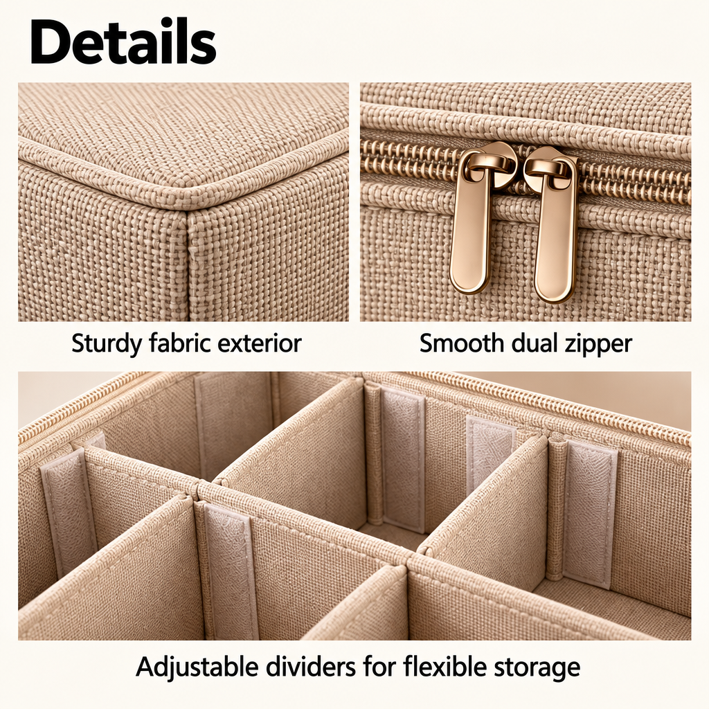 Steepix™ Divided Craft Supply Organizer Case with Zippered Cover and Handles